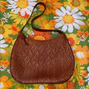 Vintage Weaved Fossil Shoulder Bag!